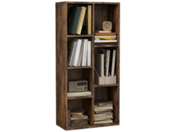 Mueble Móvil Con 7 Compartimentos Para Plantas Y Documentos, 50x24x106 Cm, Marrón Rústico.