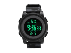 Pulsera Electrónica Deportiva Al Aire Libre Kak Con Gran Esfera Impermeable Luminosa Y Patrón Negro