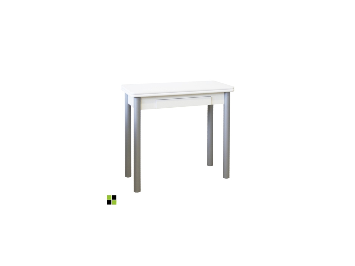 Mesa Cocina Extensible Madera Ribeta MOMMA HOME (Blanco - Aglomerado -80x40/80x78 cm)