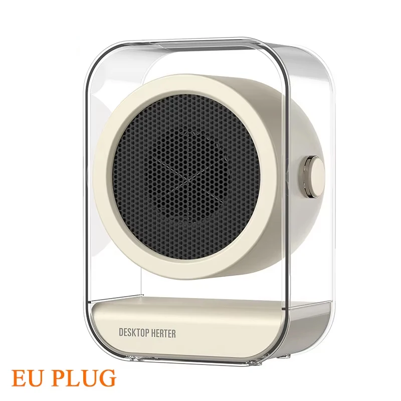 Calentador De Escritorio De 500 W (estándar Europeo Beige), Calentamiento Rápido De Cerámica Ptc