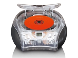 Radio Portatil Con Reproductor De Cd Scd-24Tr Bateria Transparente C Altavoces Incorporados LENCO