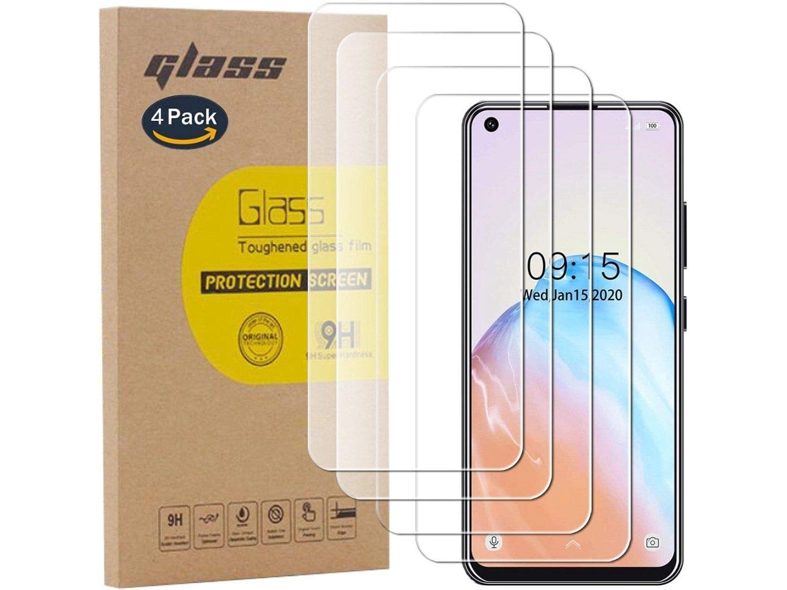 Conjunto de Protectores de Pantalla Protetora Alta Transparência Super Sem Bolhas para Oukitel C18 Pro 2020 HONGWE. (4un)