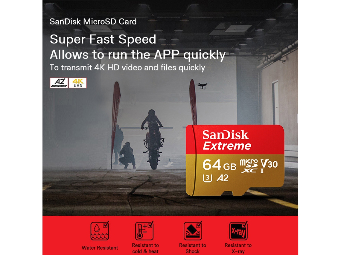 Tarjeta microSD Sandisk Extreme Baoj-2026new de 64 GB y 160 MB/s