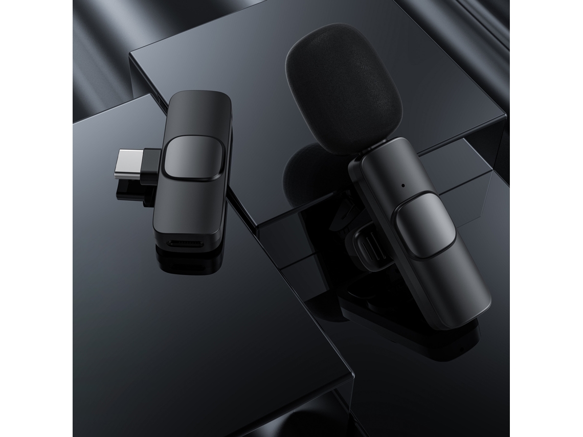 Microfone Lavalier Sem Fio Plug Play Type-c Clip-on Com Redução De Ruído Para Vlog Gravação Streaming