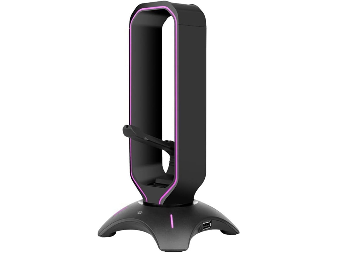 Soporte Para Auriculares Rgb - Auriculares - Monitor De Escritorio Con 2 Puertos Usb - Accesorio - (negro)