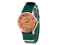 Reloj De Pulsera De Cuarzo Para Mujer, Estilo Sencillo, Esfera Redonda Y Correa De Lona (verde).
