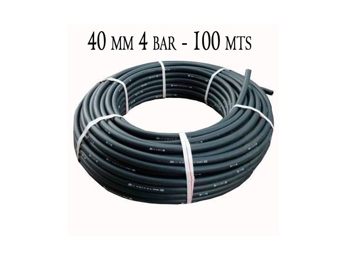 Tuberia Polietileno Agricola 40 Mm 4 Bar 100M Negro SUINGA