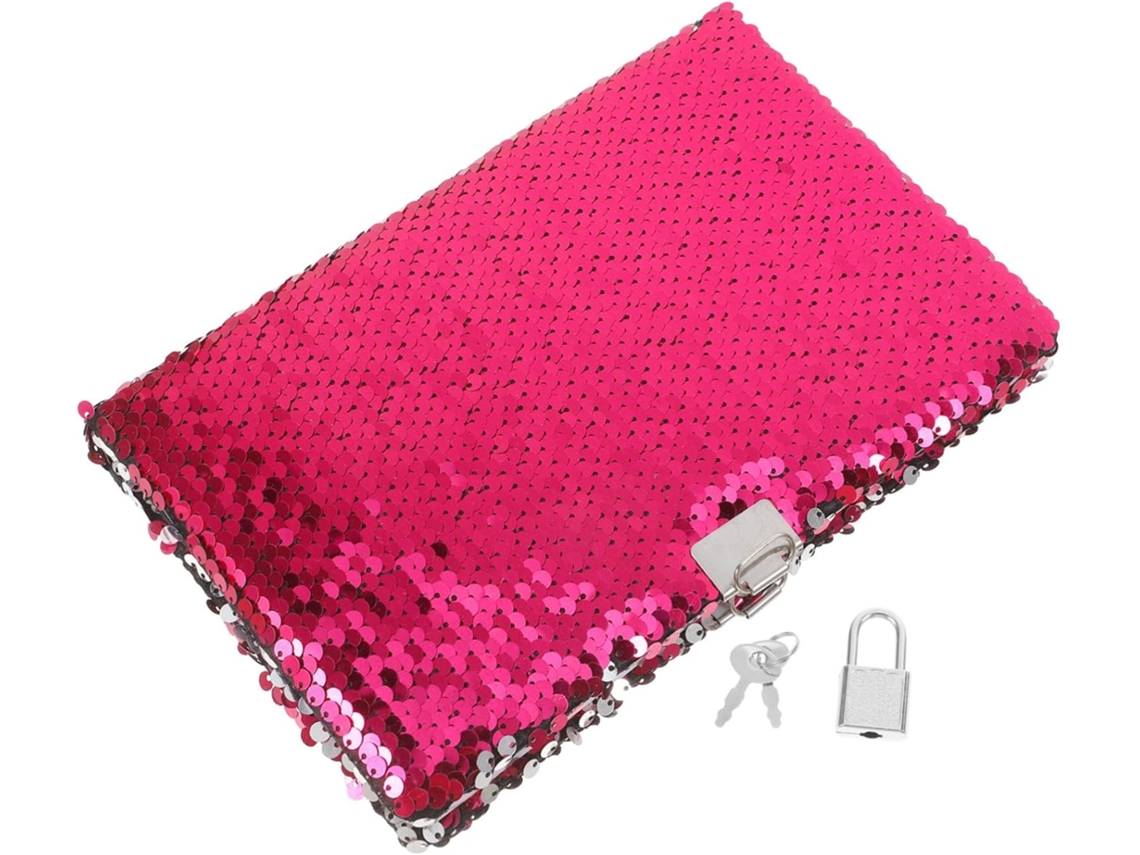 Diario para Niños y Niñas con Candado, Precioso Cuaderno Reversible con Purpurina para Niñas, Ideal Gokoco