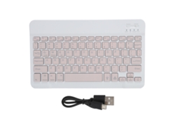 Teclado Inalámbrico Bluetooth Ultrafino Con Retroiluminación Rgb Para Tabletas, Teléfonos Y Ordenadores (rosa)