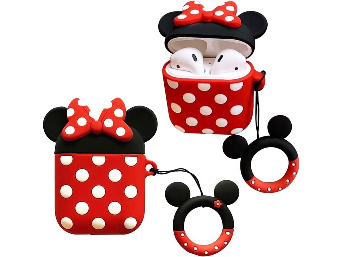 Nueva Funda De Silicona 2025 Para Airpods 1 Y 2, Funda Divertida Y Adorable Con Diseño De Dibujos Animados En 3d (minnie Mouse)