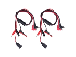 2 Cables De Prueba Con Conector Banana Para Interfaz De Línea Con Pinza De Cocodrilo, Fuente De Alimentación De Cc Regulada, Pvc Y Latón, Color Negro Y Rojo.