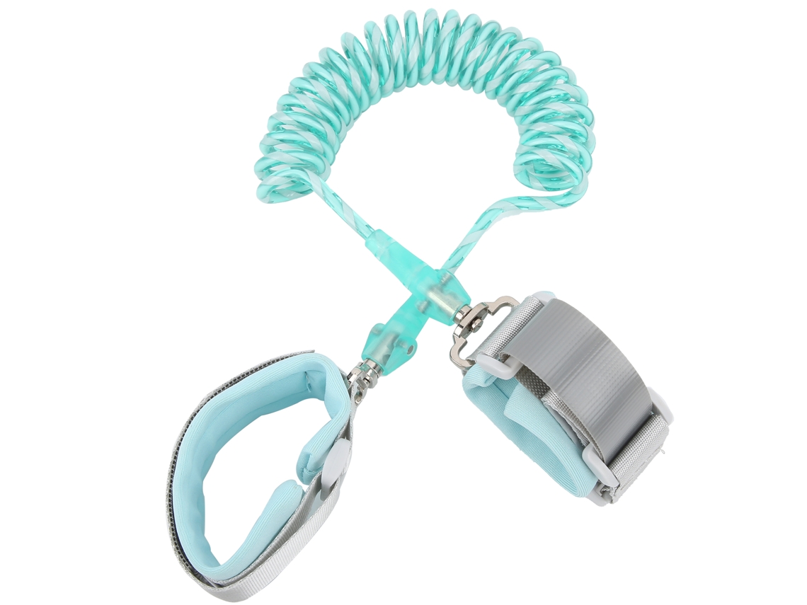 Pulsera Antipérdida Para Niños De 1 A 10 Años Con Cable De Acero Verde Claro.