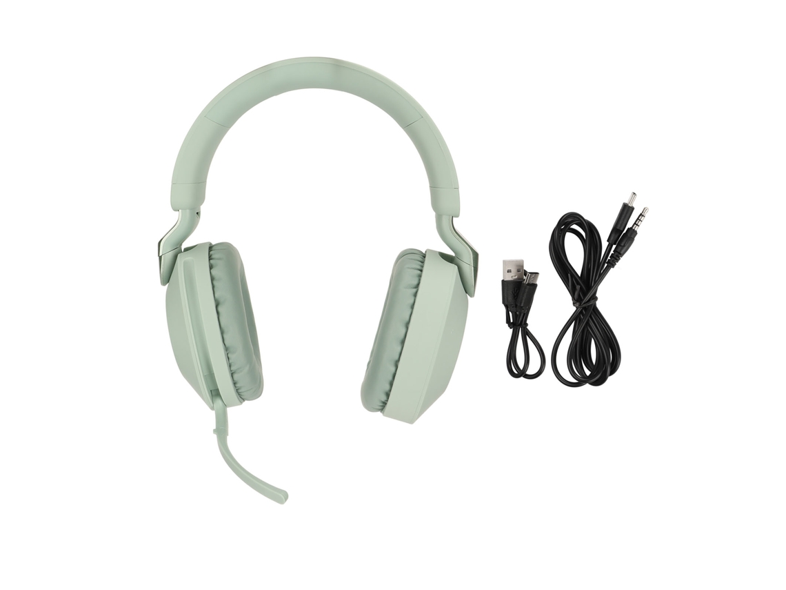 Auriculares Estéreo Para Juegos Bluetooth 5.1 Inalámbricos Y Con Cable Con Micrófono - Verde