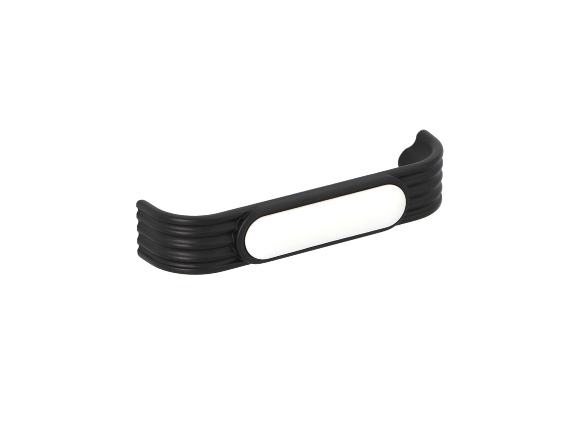 Tirador para muebles de zamac y porcelana con distancia entre centros de 96 mm, barniz negro mate, juego de 25 unidades HARDWAREXCHANGE