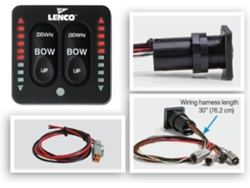 Interruptor LENCO Electric Trim Tab Switch Kit For Single Actuator Led Indicator Negro