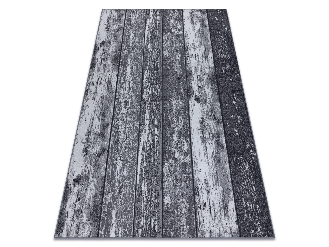 Moqueta Antideslizante Wood Madera Tablero Gris (200 x 300 cm)