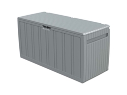 Caixa de Armazenamento Ao Ar Livre de Resina Top 270L Prateado 117 X 45.5 X 57 Cmgardiun