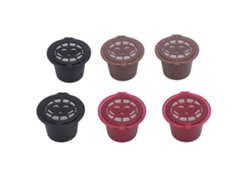 6 Cápsulas De Café Reutilizables Y Recargables De Acero Inoxidable Y Pp Para Cafeteras.