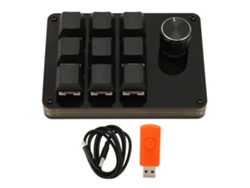 Baoj-2026teclado Mecânico Mini De 9 Teclas Com Perilla, Switch Hot Swappable Azul, Macro Para Jogos