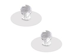 2 clavos acrílicos autoadhesivos para cajones - No requiere perforación