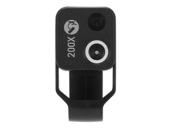 Mini Microscopio De Bolsillo Para Teléfono Con Zoom De 200x Y Lente Cpl, Luz Led, Lente Externa, Cámara Portátil, Color Negro