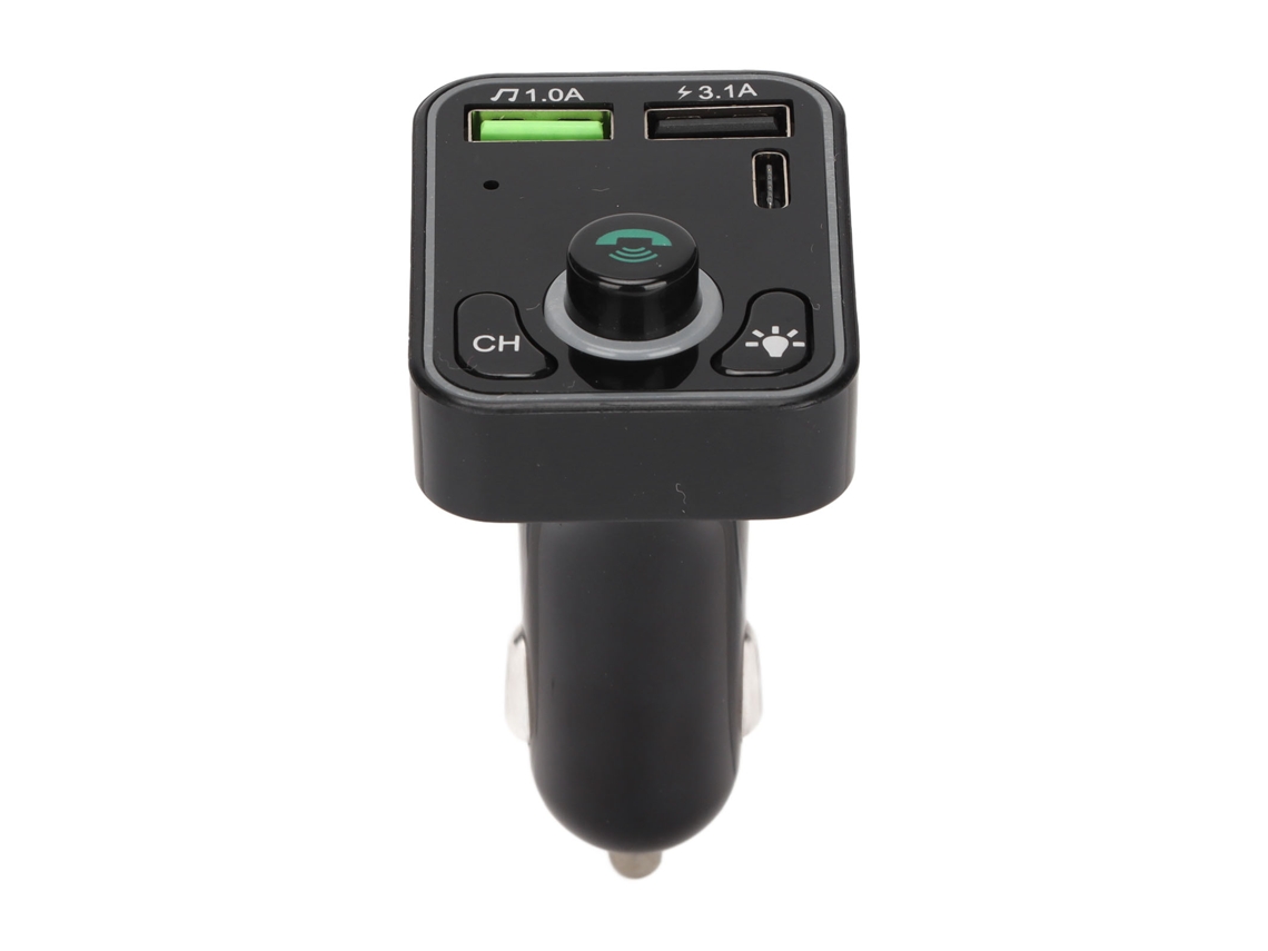 Reproductor De Mp3 Para Coche Con Luz Ambiental, Reproducción Bluetooth Y Carga Dual Usb Para Coche