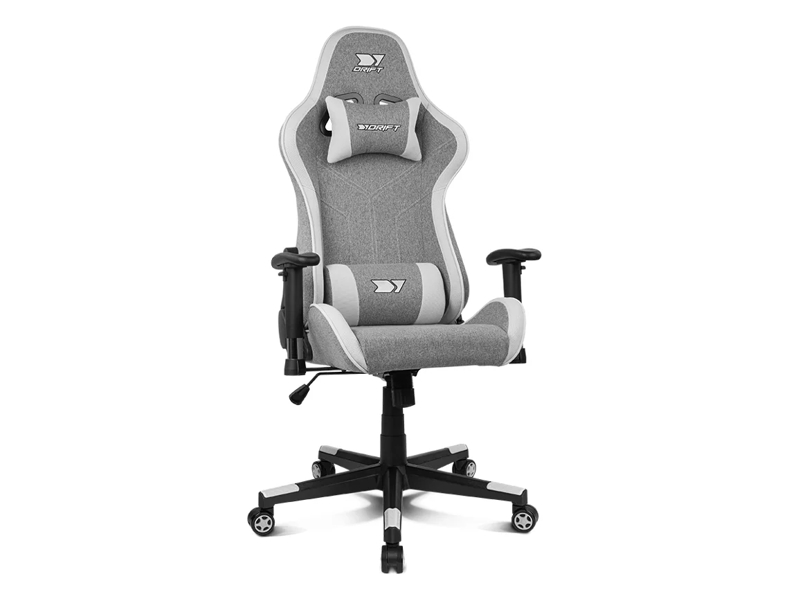 Silla Gaming DRIFT Dr90 Pro (Hasta 150 kg - Elevador a Gas Clase 4 - Gris Blanco)
