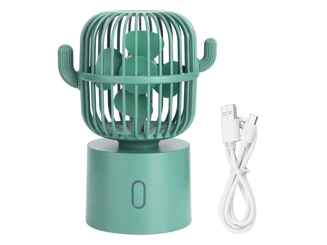 Ventilador de escritorio USB portátil recargable - Verde