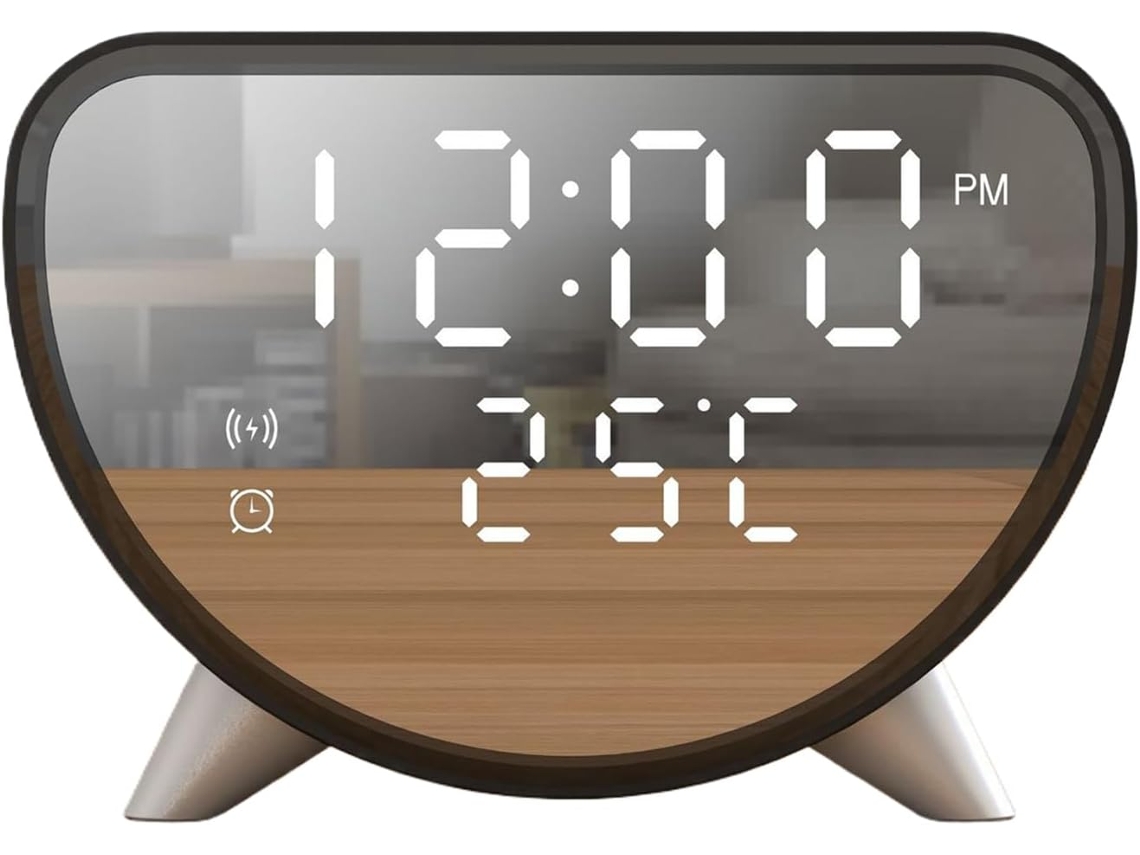 Estación De Carga Con Cable De 15 W Con Reloj Despertador | Reloj