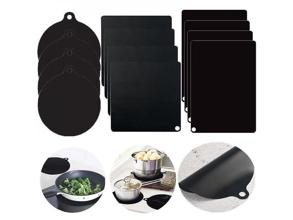 Rebe-protector De Placa De Inducción Silicona Antideslizante 4 Piezas Resistente Al Calor Ronda