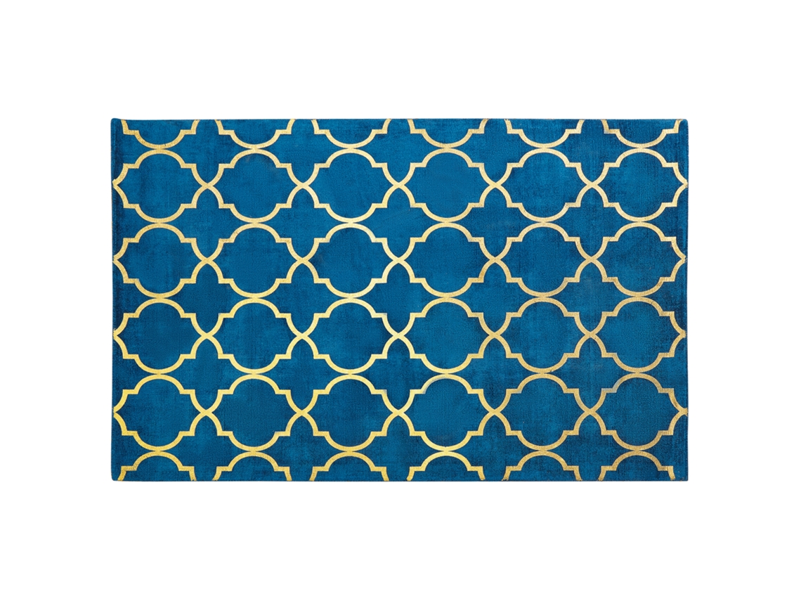 Alfombra de pelo corto BELIANI Yelki de Viscosa Azul 140x200