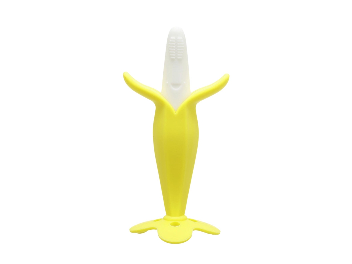 Dientes De Plátano De Silicona Suave 3d Para Bebés, Alivian El Dolor De La Dentición, Verde Y Blanco.