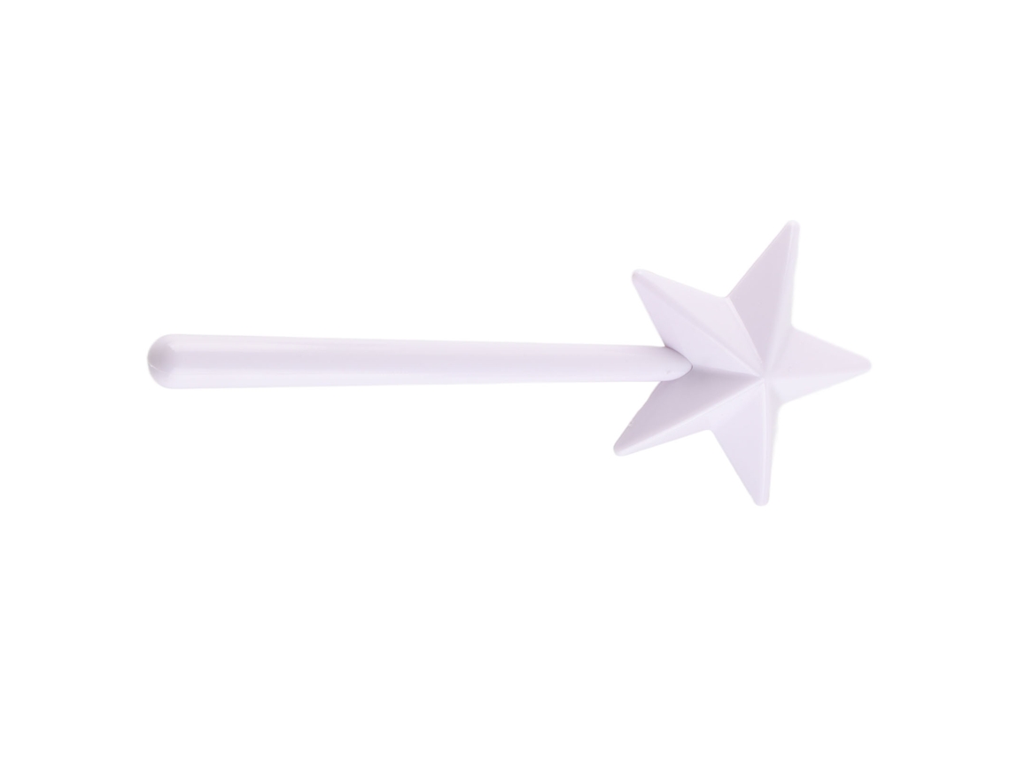 Cepillo De Plástico Suave Y Práctico Con Forma De Estrella De Cinco Puntas Para Sal Y Pimienta - Blanco