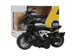 Moto Eléctrica De Aleación De Juguete Con Luces Y Música Para Niños, Color Blanco Y Negro.