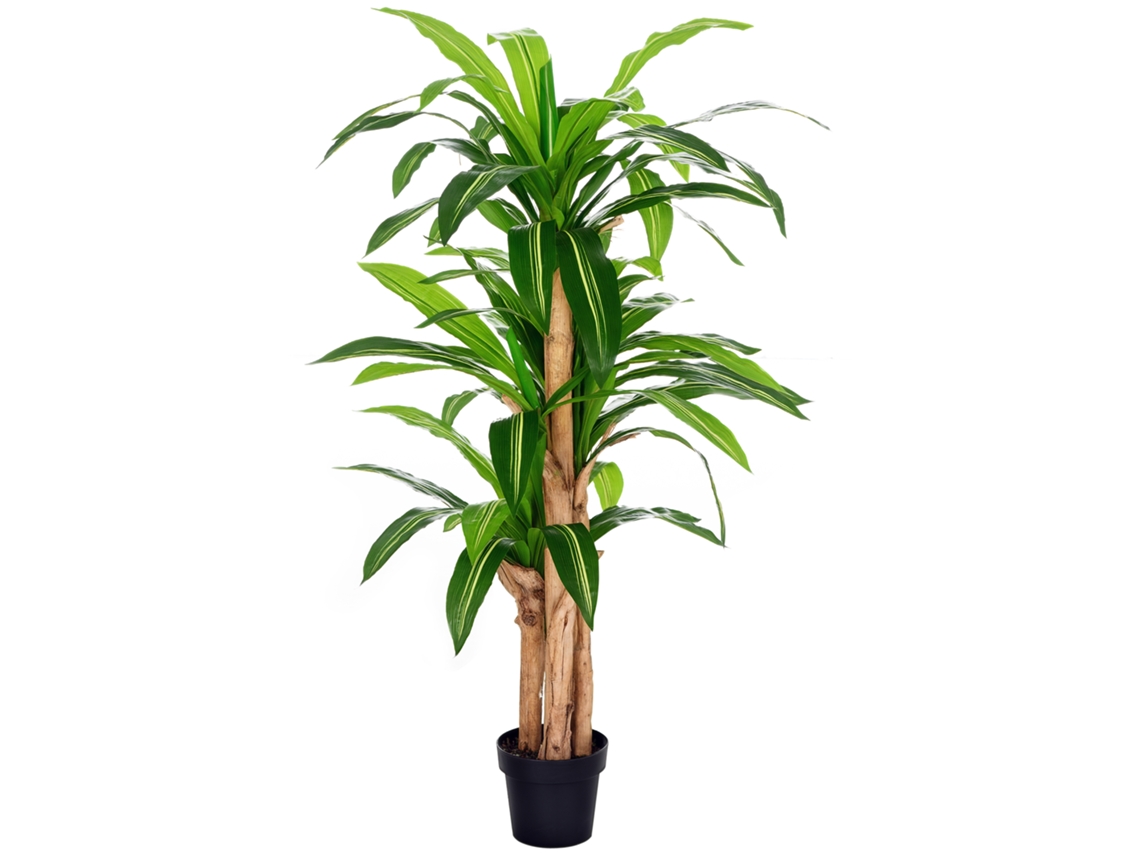Dracaena Artificial Con 66 Hojas Musgo Planta Artificial Para Decoración Jardín Balcón Oficina Salón Ø20x160 Cm Verde