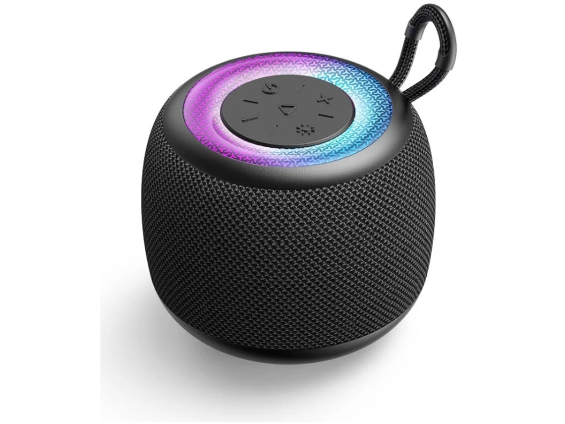 Altavoz Bluetooth portátil con Bluetooth 5.3, luces RGB, sonido estéreo y graves, tamaño compacto, IPX5, resistente al agua, altavoz ligero Yizhood