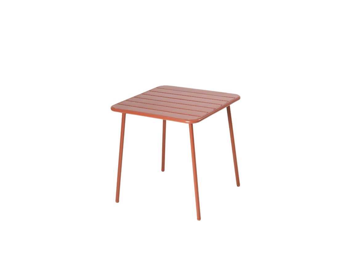 Bergame Mesa Cuadrada De 4 Plazas De Terracota 70x70cm