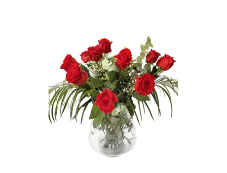 Ramo de Rosas Rojas Naturales | Flor Natural | Ramo de rosas rojas frescas | 60cm de alto Estilo tradicional Ramo de 12 tallos