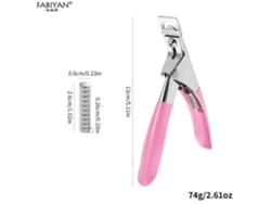 Cortaúñas y herramientas de manicura: tijeras rosas de punta plana + 10 imanes redondos (6*2,6 mm)