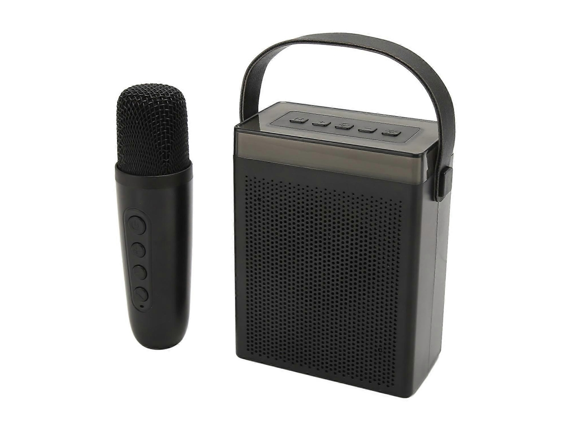 Máquina de karaoke con luz RGB, altavoz Bluetooth recargable con 1 micrófono inalámbrico para el hogar Chennnls