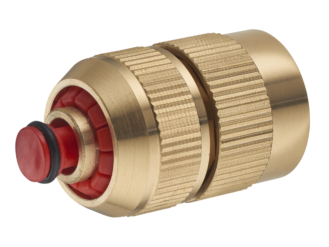 Conector de latón Aqua Stop para manguera de riego Ø15 mm AROZ