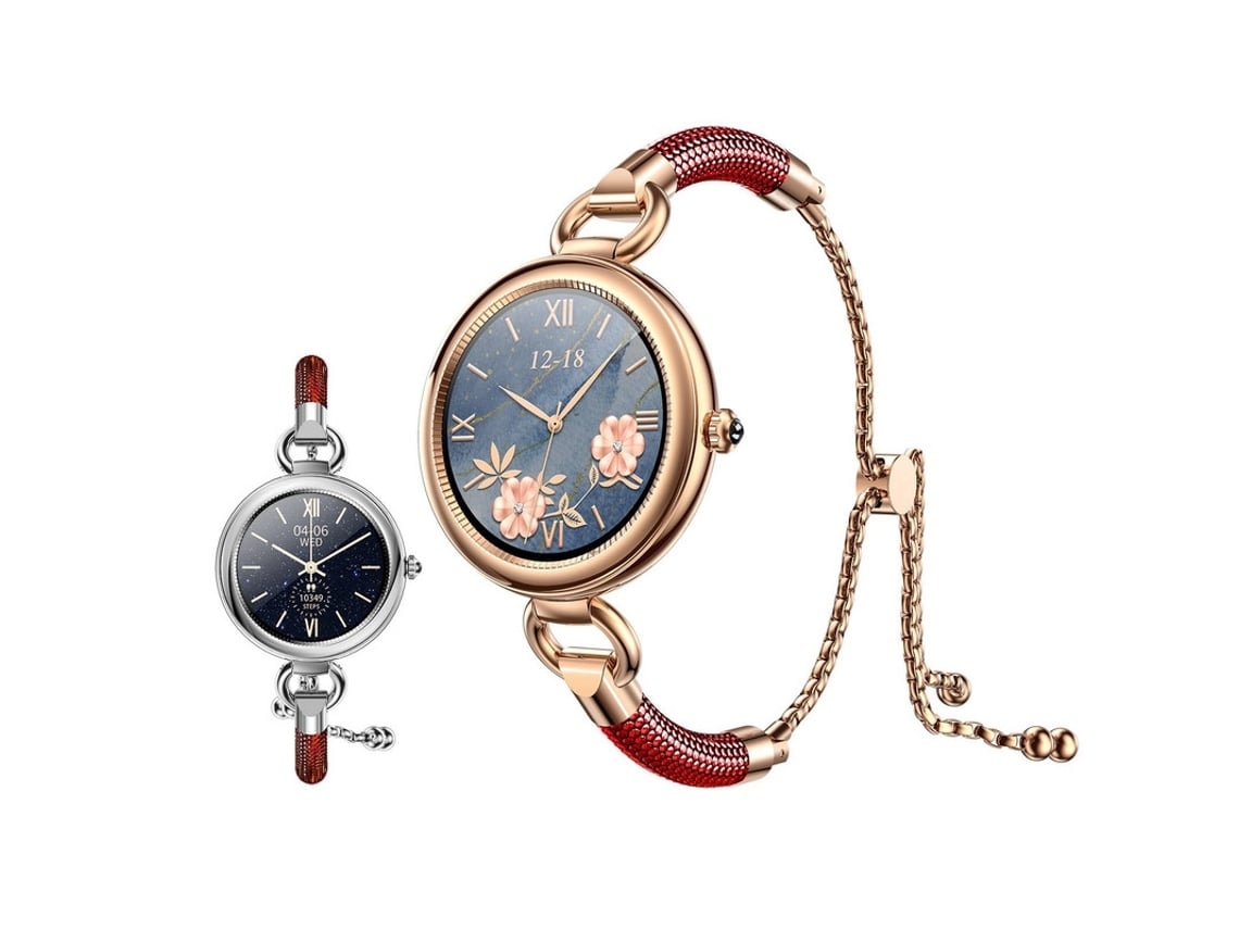Relojes inteligentes Yunzii para la salud de la mujer, resistentes al agua IP67, color rojo
