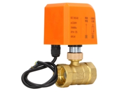 Válvula de bola eléctrica DN25, normalmente cerrada, 2 cables, 2 vías, motorizada, AC220V