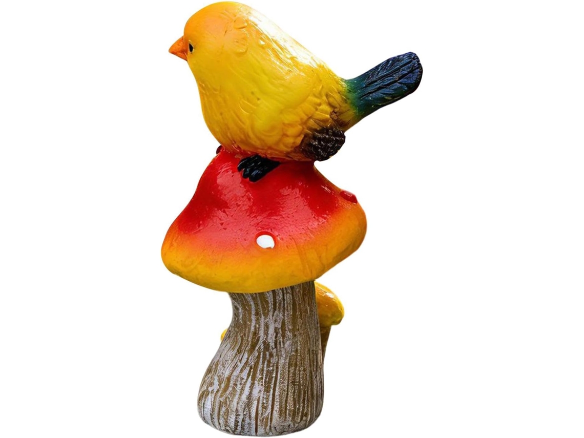 Escultura De Pájaro Para Exteriores: Adorno De Jardín En Miniatura, Dimensiones Exteriores De 2,95 X 2,17 X 4,72