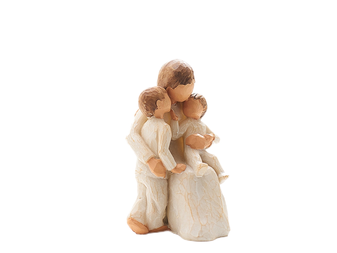 Figura decorativa moderna para dormitorio de la familia de tres Silent World