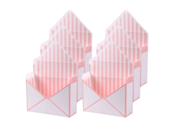 6 cajas pequeñas con forma de sobre para flores, ramo, caja de regalo plegable, embalaje para San Valentín