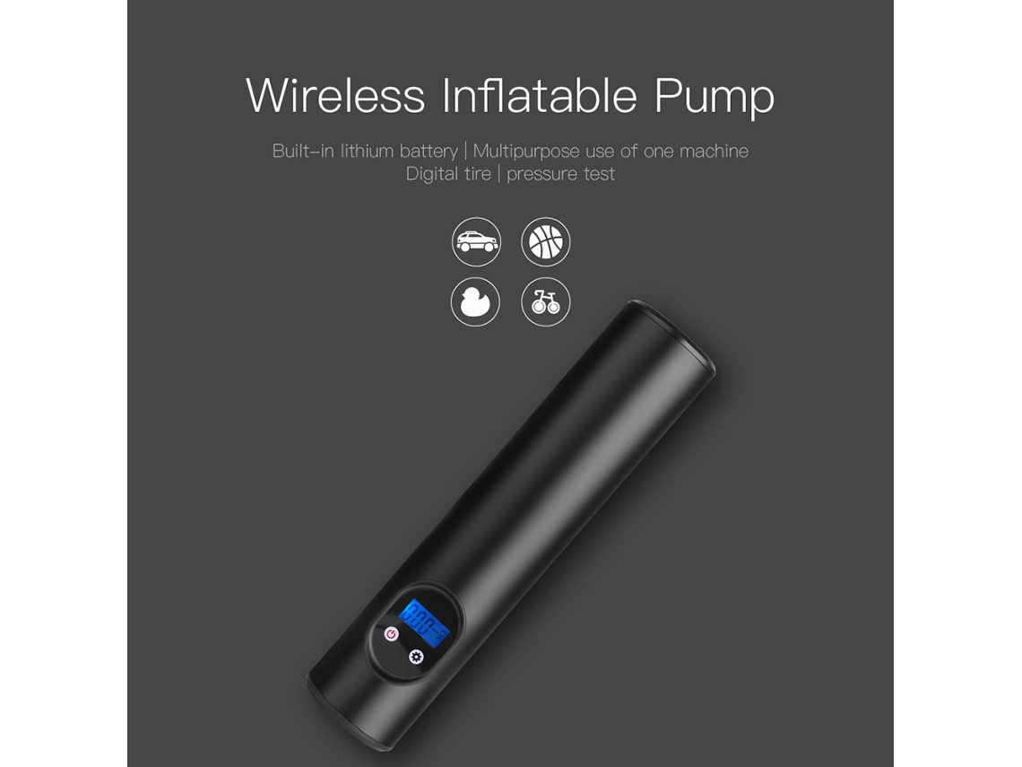 Inflador De Neumáticos Portátil Automático Inalámbrico, Bomba De Mano Para Vehículos, Compresor De Aire De Emergencia Multifuncional.