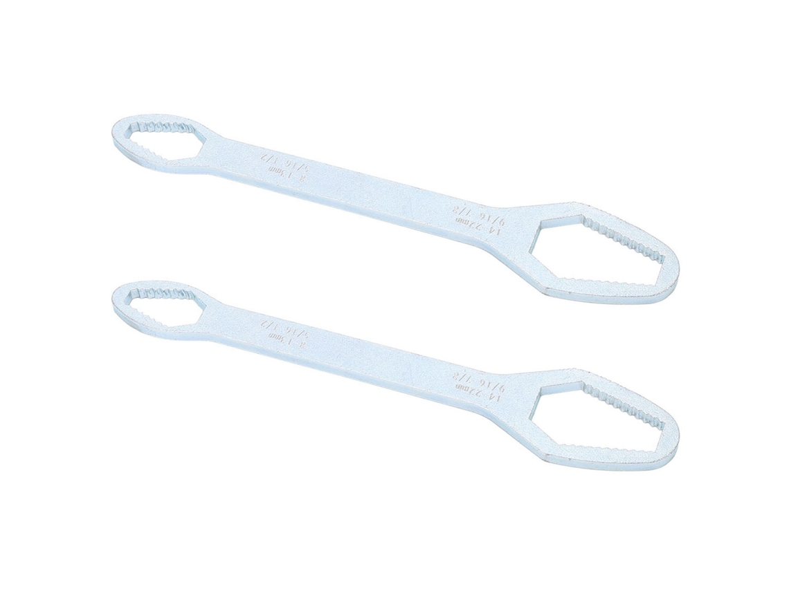 2 Piezas Llave 8-22mm Doble Extremo Autoapretable Multifuncional Herramienta De Mano Para Reparación E Plateado Electrolítico