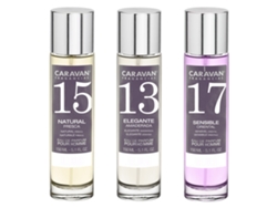 3x CARAVAN Perfume de Hombre Nº17 Nº15 Nº13 - 150ml