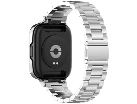 Correa de reloj inteligente para Redmi Watch 3 Lite/Watch 3 Active 2 en 1 Correa de metal de tres cuentas con marco de reloj (Plata)